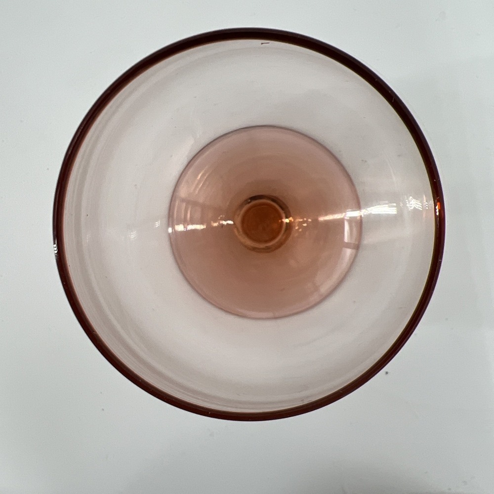 Vintage Pink Depression Glass Brandy Snifter Pedestal Vase 6.5" - Picture 8 of 8